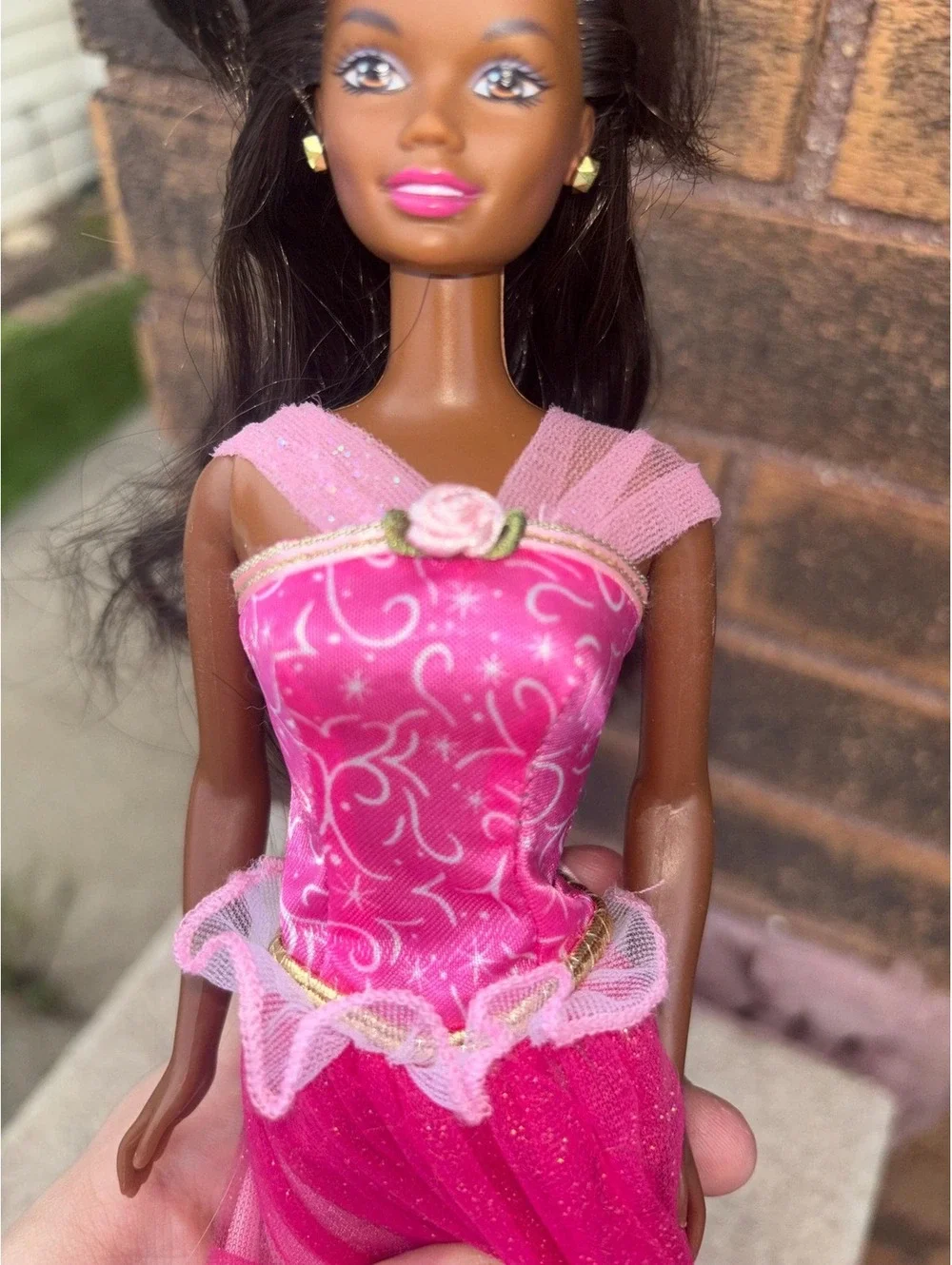 Pretty Princess Barbie Doll African American 2002